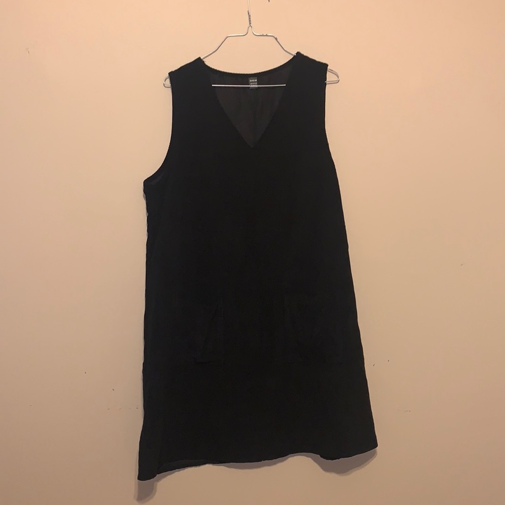 Black overall dress